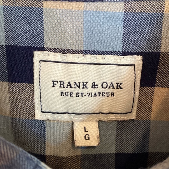 Frank & Oak Men’s Plaid Casual Button Down Preppy Business Caual - Picture 2 of 13